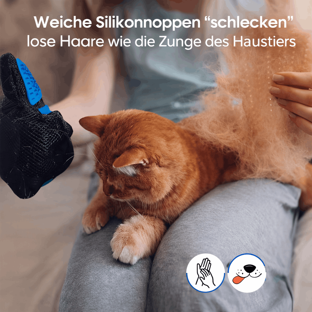 PawCare - Fellpflege & Massagehandschuh für Hunde und Katzen