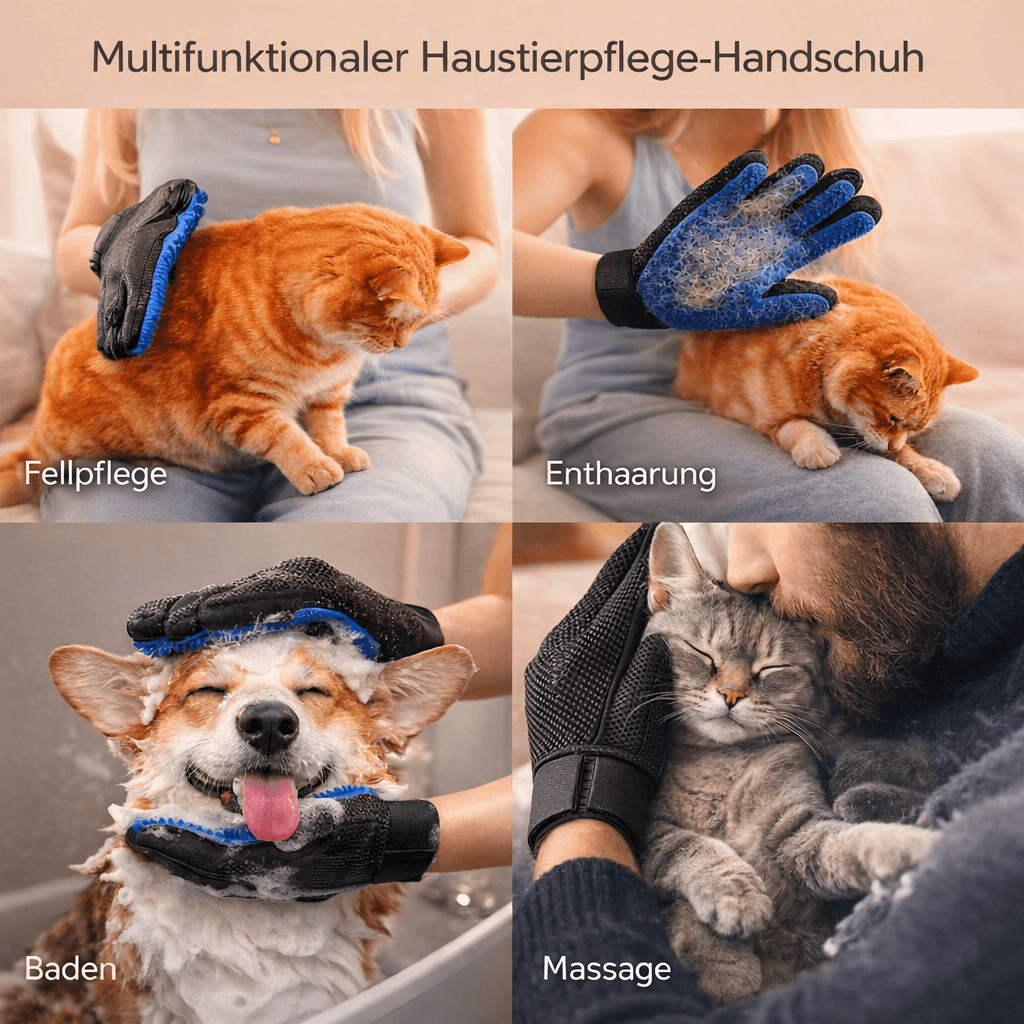 PawCare - Fellpflege & Massagehandschuh für Hunde und Katzen